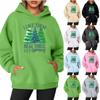 Women's O-neck Long Sleeve  Printed Top Solid Color Hoodie