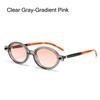 Literary Small Oval Sunglasses Punk Beach/Travel/Streetwear Glasses Flat Glasses  for Women & Men