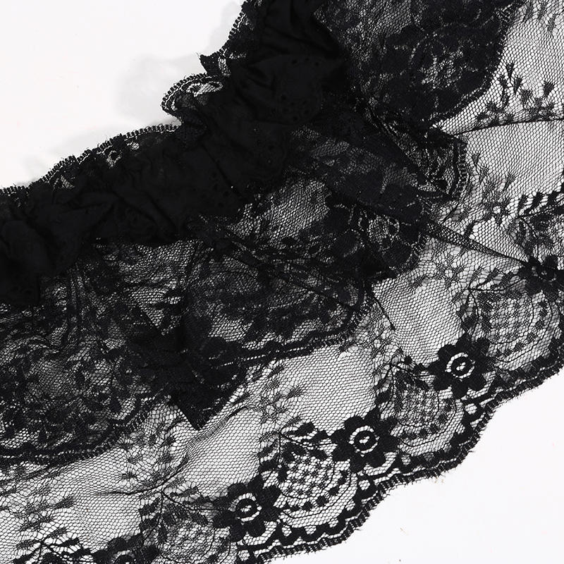 Женская Мода Балетная Кружевная Юбка-Оверскёрт Корейский Стиль Многослойная Юбка-Обертка Прозрачная Танцевальная Мини-Юбка Занавеска-Пердеж