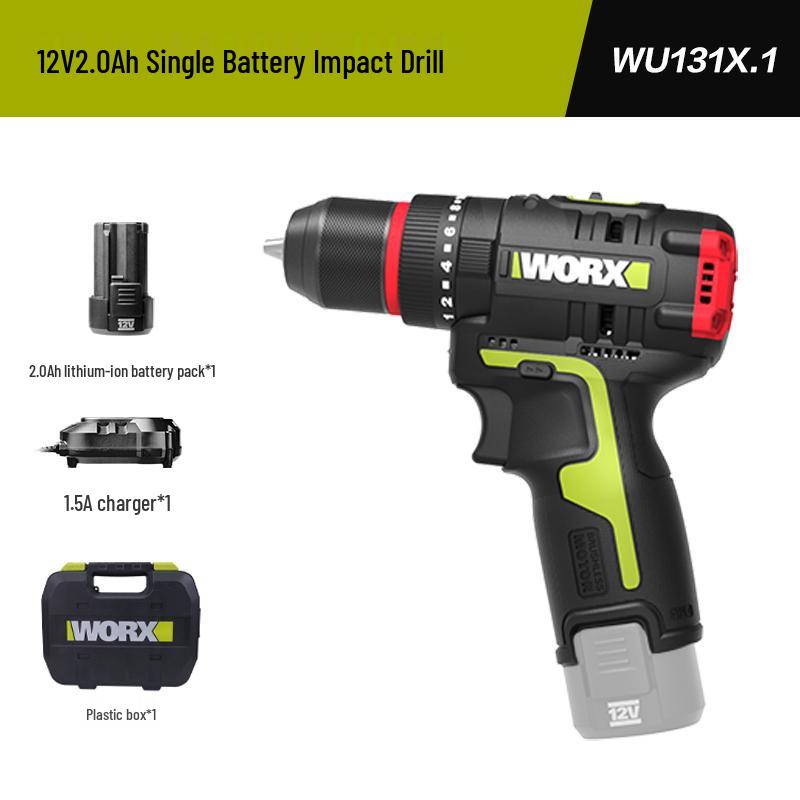 Литий-ионный аккумуляторный шуруповерт-дрель Worx WU130X - Компактный электрический инструмент (Модель WU135)
