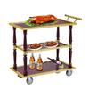 Two-Layer Titanium Gold Serving Cart