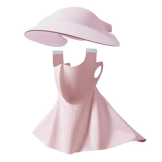 Женская шляпа с защитой лица, солнцезащитная дышащая однотонная шляпа от солнца