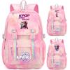 Cartoon K-Pop Demon Hunters Printed Large Capacity Waterproof Backpack Teenger Student Girl Boy Schoolbag Bookbag Women Waterproof Travel Bag Rucksak