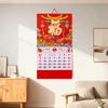 2026 Chinese New Year Zodiac Calendar The Year of Horse Wall Hanging Calendar Traditional Lunar Monthly Calendar for Home Restaurant Office Wall Decor