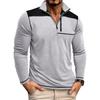 Men's Long Sleeved T-shirt, Spring Men's Shirt, Four Button Top