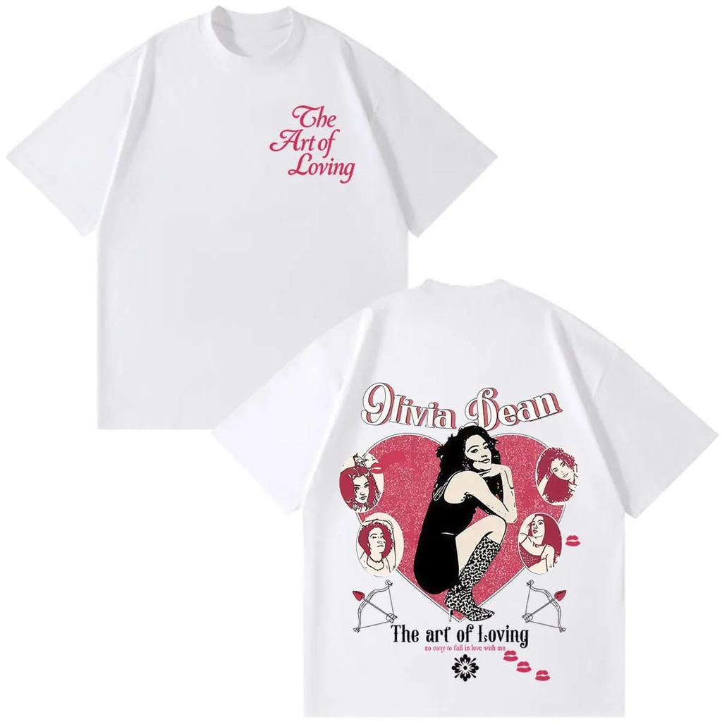 The Art of Loving Tour 2026 Olivia Dean Print Tshirt Unisex Women Fashion Clothing Tshirts Casual Cotton Shortsleeved Tshirts