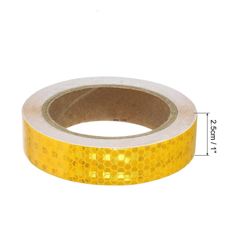 2,5 см/5 см/10 см/20 см*5 м желтая светоотражающая лента водонепроницаемая высокая видимость клейкая светоотражатели предупреждающая наклейка для велосипеда