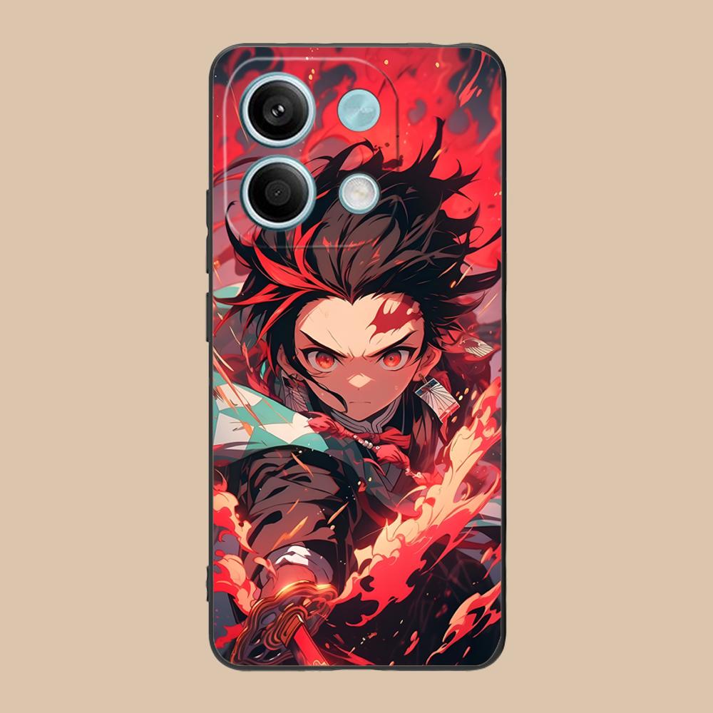Demon Slayer Tanjiro Phone Case for Xiaomi 15 14 13 12 Mi 11 T Ultra Lite Pro S X 5G Colour Printing Cellphones Cover Smartphone