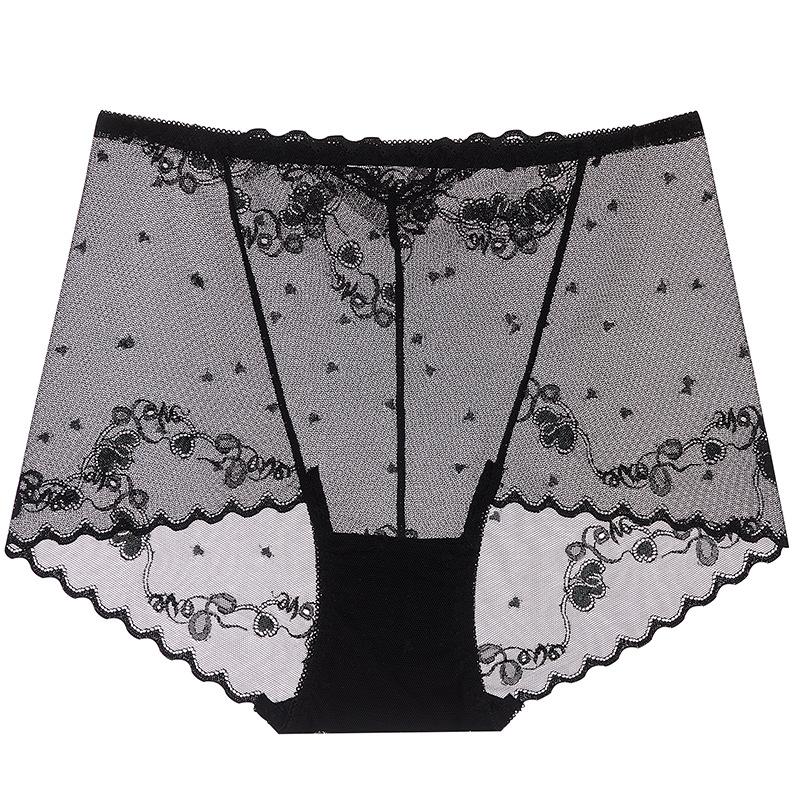 Размер: Прозрачное ультратонкое прозрачное ультратонкое кружевное нижнее белье со средней талией, сексуальное соблазнительное кружевное нижнее белье, женские трусы, трусы