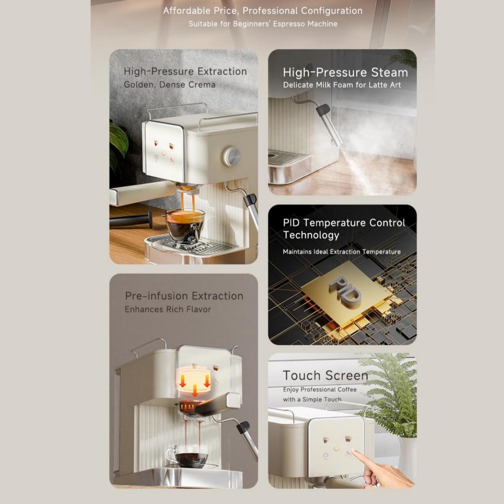 Semi-Automatic Italian Coffee Machine20BarHigh-Pressure Steam Pump Pressure Office Home