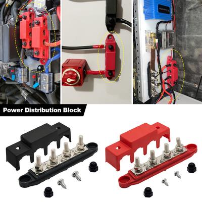 DC 12V-48V 250A RV яхта лодка шина бар клемма аккумулятор распределительный блок питания с крышкой M8 винт 4 для автомобиля RV грузовик