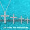 Rhodium Plated 2.5-5mm Full Moissanite Necklace for Women 100% Sterling Silver Luxury Jewelry Party Pendant Top Quality