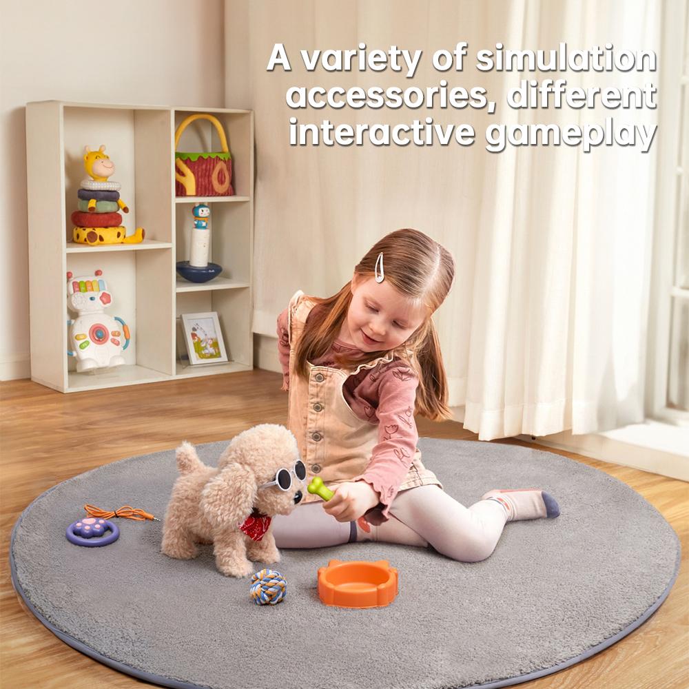 TUMAMA 7 шт. плюшевых игрушек для собак, ходячих, лающих, виляющих, электронных интерактивных, мягких игрушек с ошейником