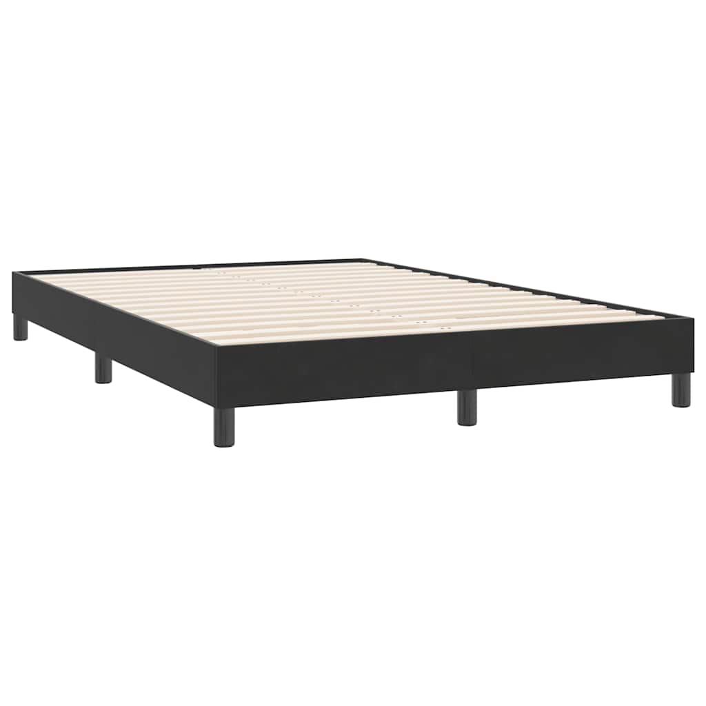 Łóżko Box Spring Bez Materaca Czarne 160X220 Cm Aksamit