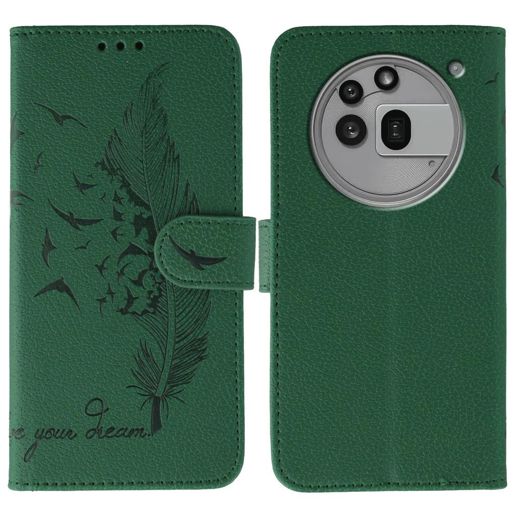 For Nothing Phone (3a) Pro Case Feather Imprint PU Leather Wallet Phone Cover