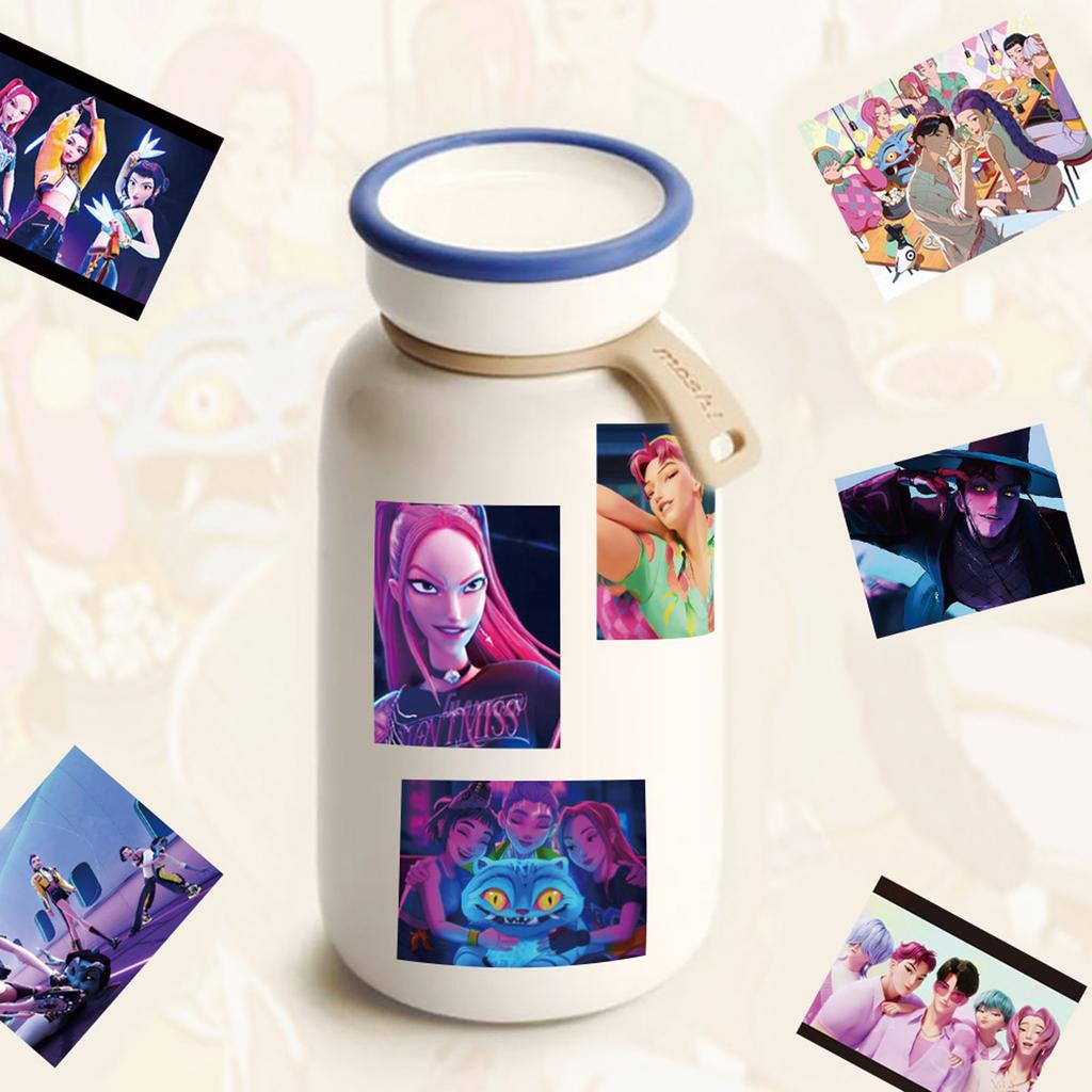 50pcs Witch Girls Personalized Stickers Waterproof Decorative Stickers For Notebooks And Water Cups