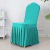 Elastic Spandex Wedding Chair Cover With Pleated Skirt For Banquet Hotel Birthday Party Dining Table Decoration