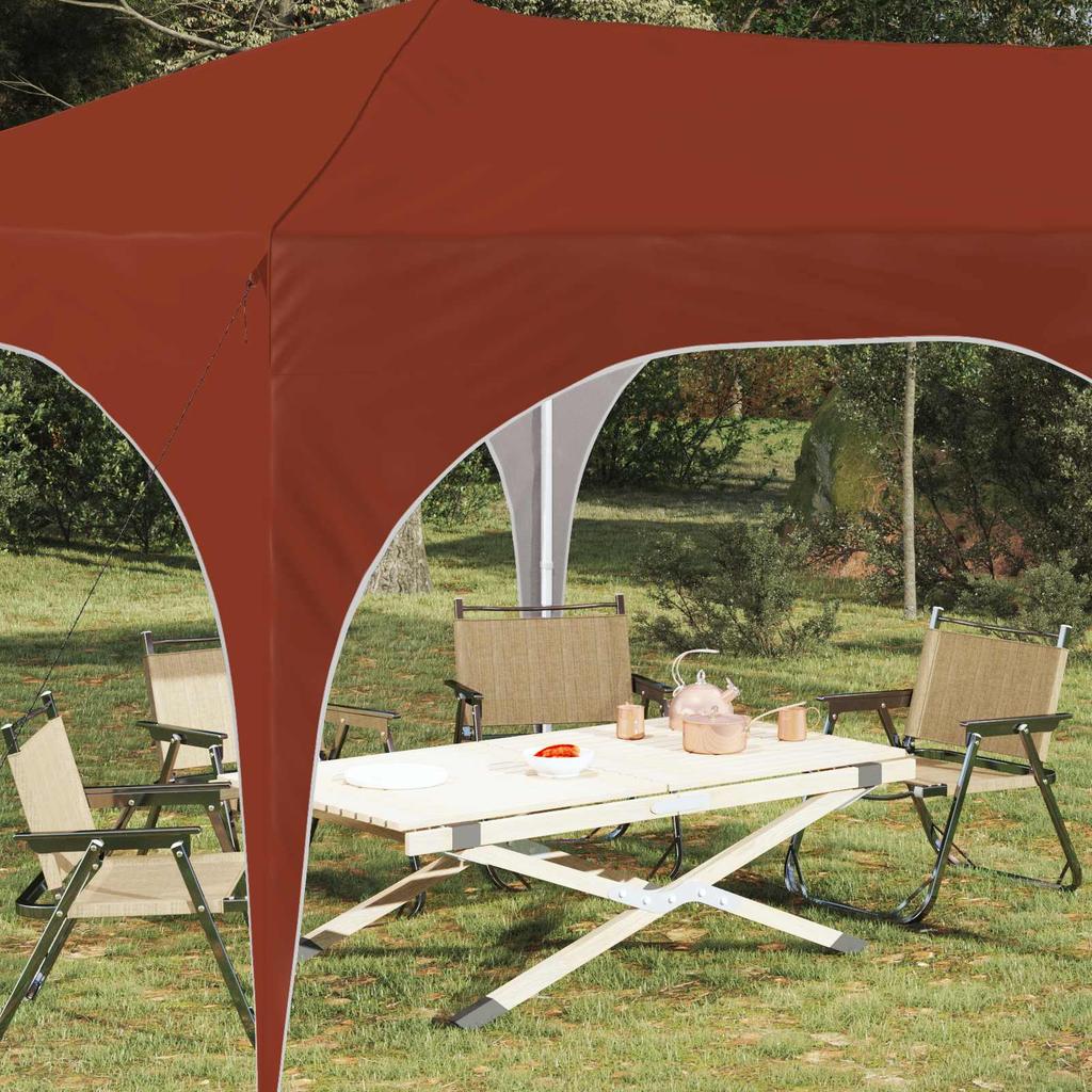Pop up Party Tent 575 x 288 x 245 cm Terracotta Oxford Fabric