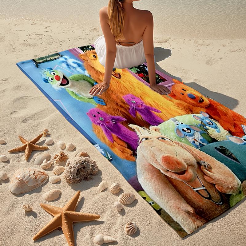 Bear in the Blue House Fashion Beach Towel: Ideal for Summer Adventures Soft, absorbent and quick drying suitable for swimming and bathing