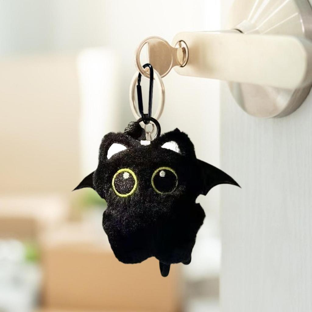 Cute Plush Cat Keychain Soft Animal Pendant Fashion Key Ring Lovely Bag Hanging Decor Portable Accessories for Purse Backpack