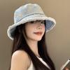 Floral Denim Embellished Fishing Hat For Comfortable Spring Wear For Everyone