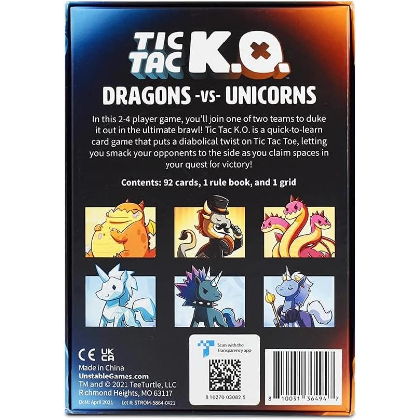 Dragons Vs Unicorns Base Game Quick-to-learn Team Card Game