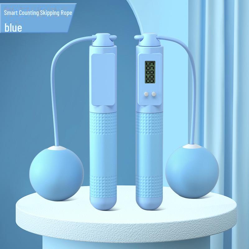 Умная беспроводная скакалка для фитнеса в помещении — для взрослых и студентов, двойное использование, с большим мячом