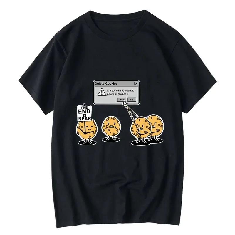 Summer Tshirt Funny Fun Biscuit Cartoon System Creative Printing Design Print Casual Cool Women Tshirt Top Clothing