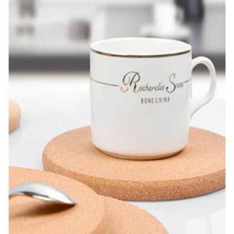 5/10 шт., коврик под чашку, натуральный круглый деревянный коврик, прочная нескользящая пробковая подставка, держатель для кружки для чая, кофе, напитков, декор стола, сделай сам, посуда