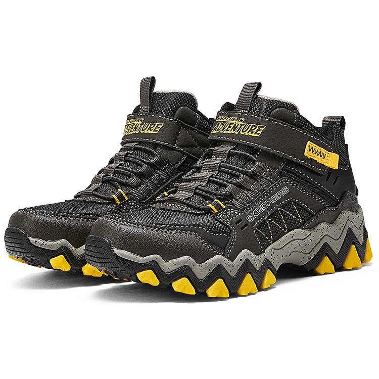 Skechers Детские универсальные повседневные нескользящие прочные теплые высокие ботинки Детские ботинки Черный Желтый 406415L-CHBK