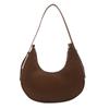Niche Solid Color Design Bag Women's 2024 New Trendy Simple Personalized Underarm Crescent Bag Personalized Portable Shoulder Bag