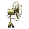 Pedestal Fan Brass Antique On Black Tripod Royal Navy Retro Modern Electric Industrial Floor Fan For Corner Home Decor Housewarming Gifts