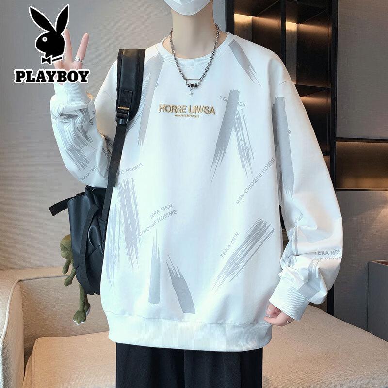 PLAYBOY Мужской повседневный свитшот с длинным рукавом и круглым вырезом