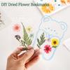 Прозрачный набор закладок с засушенными цветами DIY Набор для изготовления закладок из прессованных цветов с прозрачными наклейками для банок Ручная работа Закладки для книг