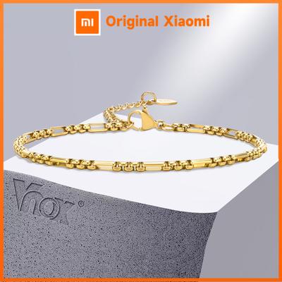 Vnox Минималистичные Браслеты-цепочки Box для Женщин, Золотого Цвета, Браслет-цепочка из Нержавеющей Стали, Ювелирное Изделие