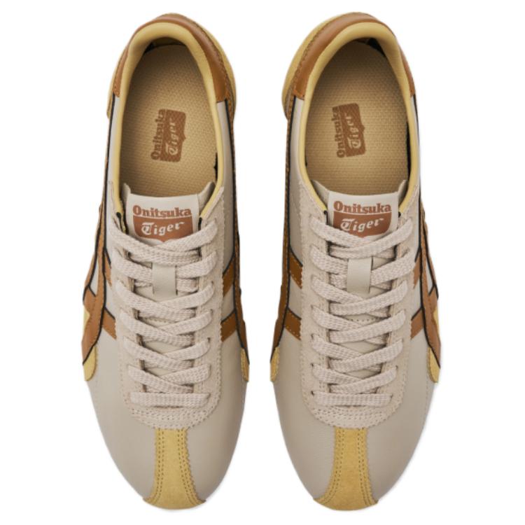ONITSUKA TIGER Повседневные низкие кроссовки Runspark с противоскользящим покрытием, износостойкие, унисекс, бежево-желтые, артикул 1183B480-024
