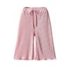 Girls' Summer Casual Pants Solid Color Versatile Pleated Straight Tube Mosquito Proof Pants Girl Korean Breathable Wide Leg Pants
