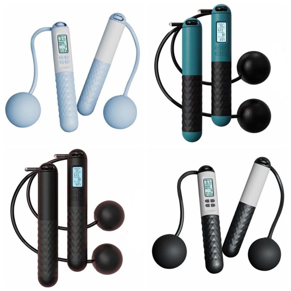 Anti-Skid Ropeless Jump Rope Cordless Digital Skip Rope Counting Skipping Rope Fitness Accessories