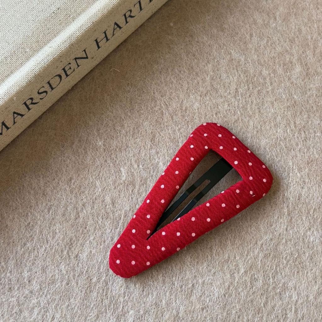 1 шт. Тканевые заколки-треугольники в горошек для женщин, заколки-автоматы для челки, боковые зажимы, шпильки для волос, аксессуары для волос, заколки для волос, головной убор