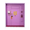 Wooden Purple Door Keychain Holder Hooks Storage Wall Hanger Shelf Box with 6 Hooks for Corridors