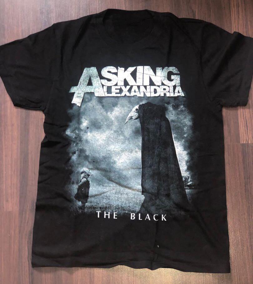 Черная футболка с логотипом Asking Alexandria Подарок фанатам Черная унисекс футболка