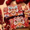 4Pcs/Set CNY Packet Envelopes Dance Lion Chinese New Year Folding Red Envelope