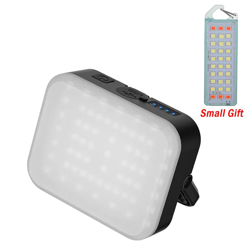 Multifunctional LED Camping Light USB Charging Portable Tent Lantern Emergency Flashlight Night 4 Modes Dimming Outdoor Hiking