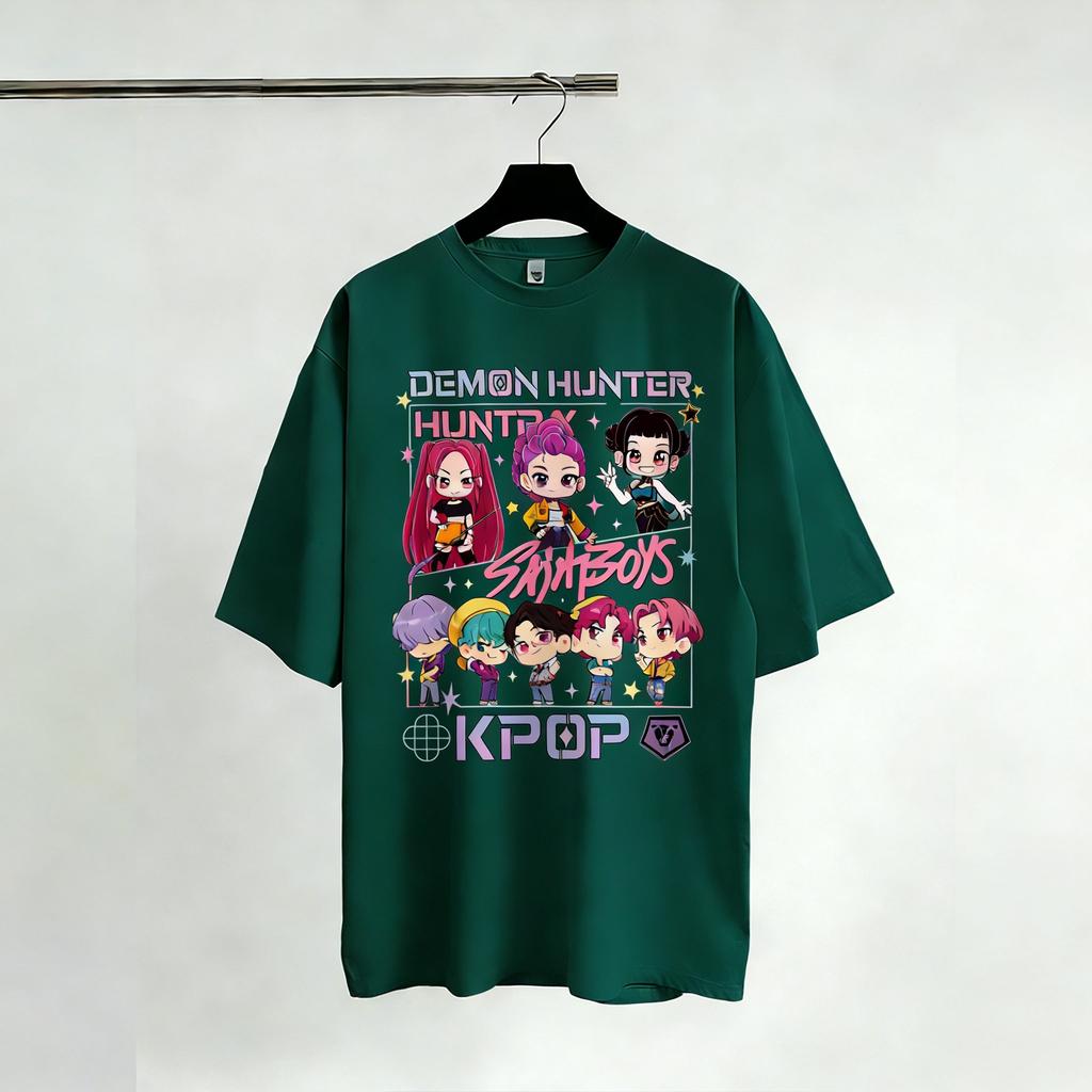 KPop Охотники на демонов Футболки Женские Мужские Ретро Кино Футболка Графическая Футболка Уличная Одежда Футболка с коротким рукавом Летние Повседневные Топы Мода 2026