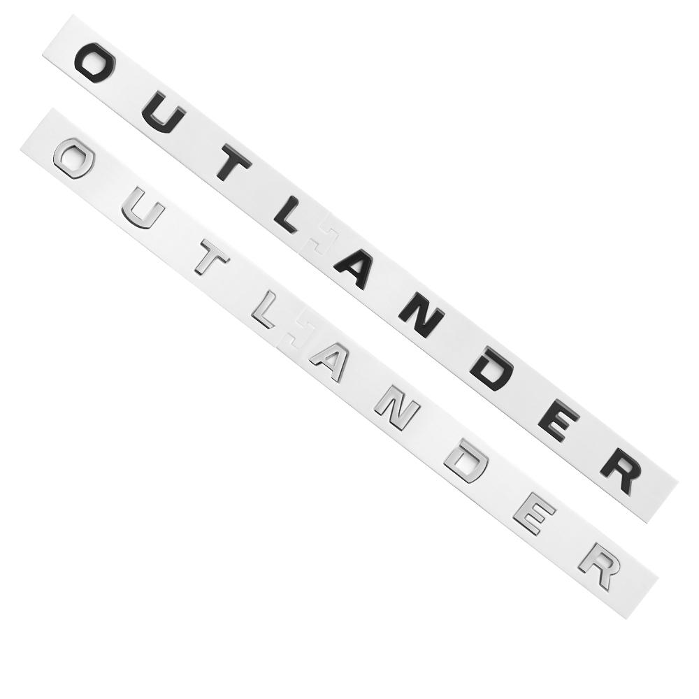 For Sticker Black Silver Outlander Car Hood Sticker Emblem For Outlander Car Style Hood Sticker