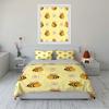 Cute Cartoon Bee and Daisy Bedding Set Bedding set (1 duvet cover, 2 pillowcases, duvet not included)