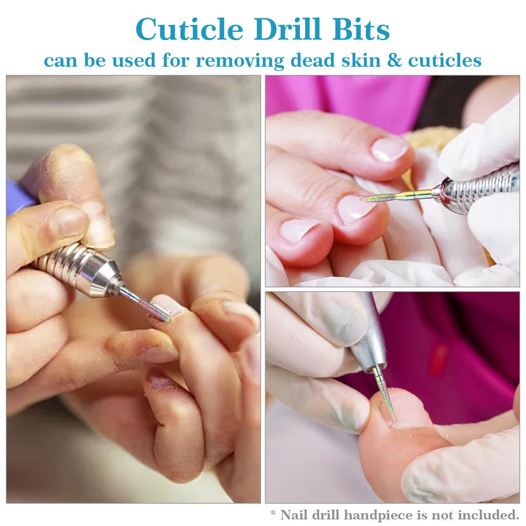 Набор сверл для ногтей, сверла из вольфрамовой стали, мини-щеточки для чистки ногтей, гель для ногтей, кутикулы