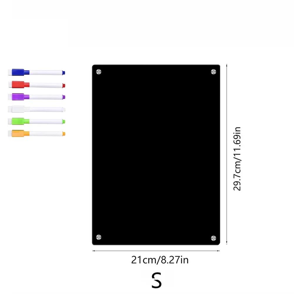Магнитная доска-календарь для холодильника Прозрачный акриловый недельный планер Магнитная белая доска Прозрачная доска для холодильника Доска для сообщений Меню