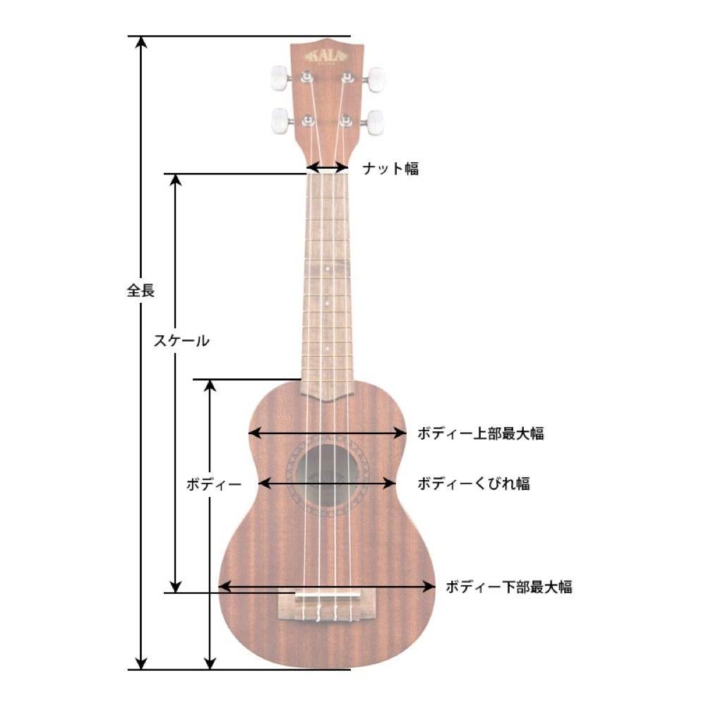 Kala Ukulele KA-15S-BLK Mahogany Soprano Body Black Case Included