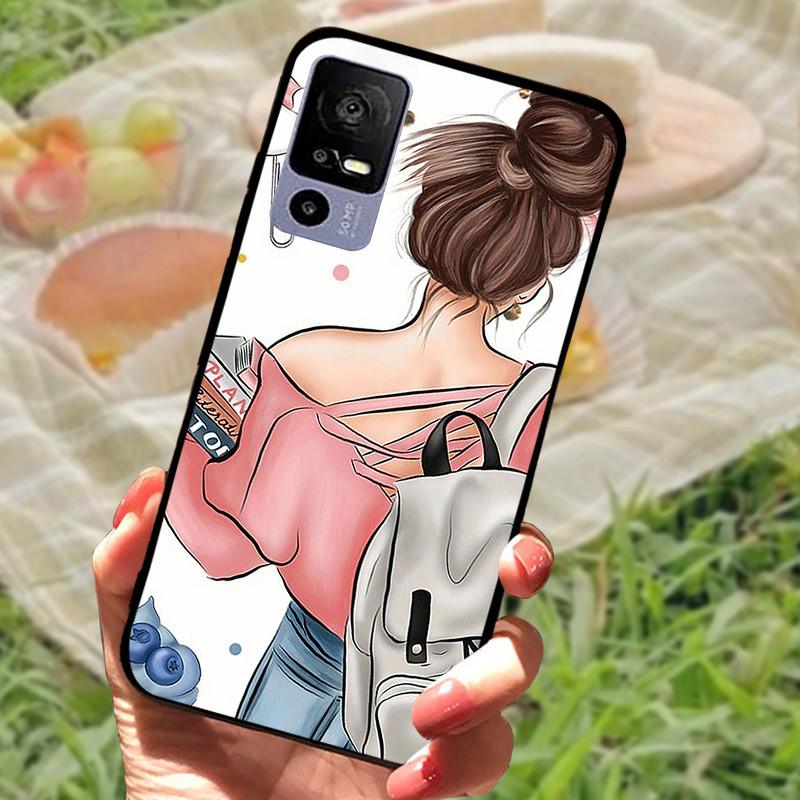 Soft TPU Phone Case For TCL 40R 5G Shockproof Black Protection Bumper For TCL 40 R 5G Beautiful Fashion Phone Back Fundas Coques